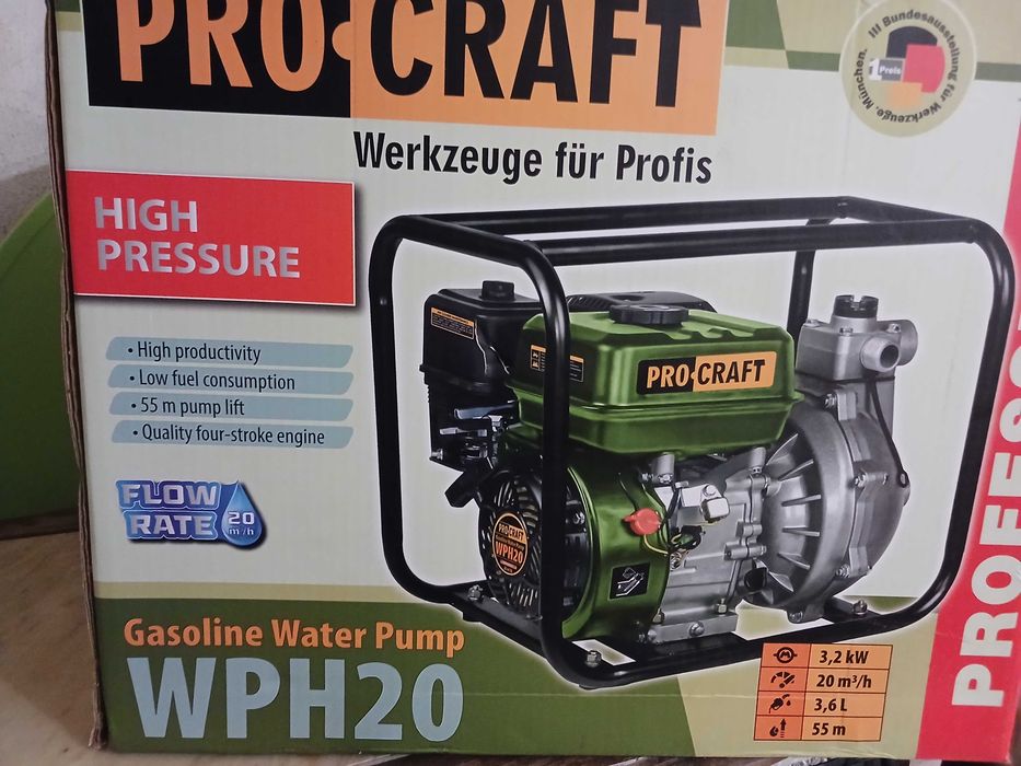 Мотопомпа бензинова модел PROCRAFT WPH20