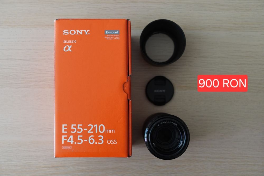 Obiectiv SONY 55-210mm F4.5-6.3 OSS (VANDUT)+ Cage SmallRig pentru SONY a6600 + accesorii