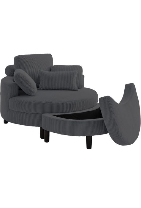 Fotoliu tip lounge cu ottoman, design modern | IMPORT GERMANIA