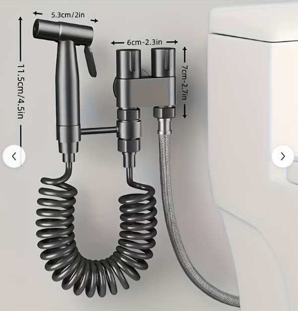 Duș sau bideu pentru toaletă, control dublu robinet