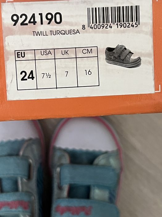 Продам кеды для девочки Pablosky