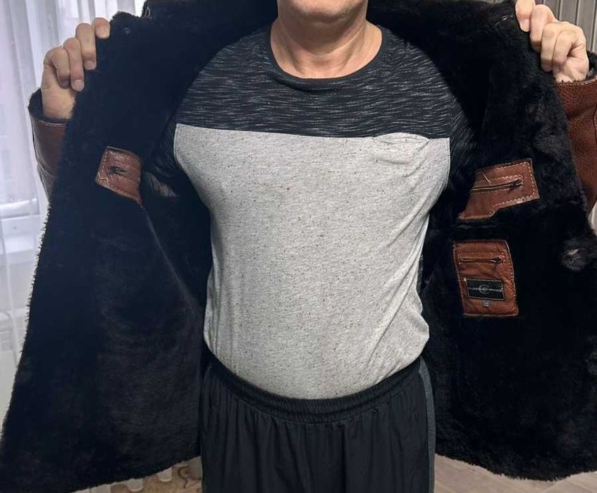 Мужская кожаная куртка,