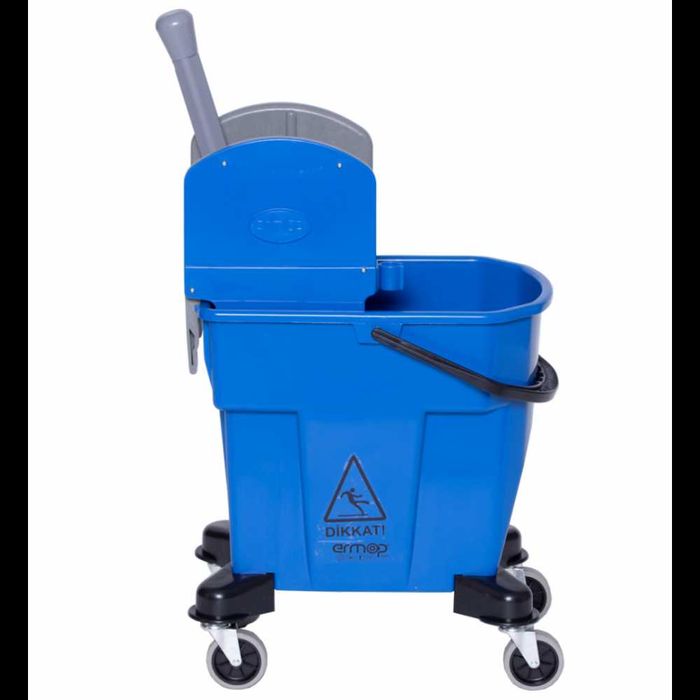 Ведро на колесах 25л с механическим отжимом ERMOP, цв. ЖЁЛТЫЙ