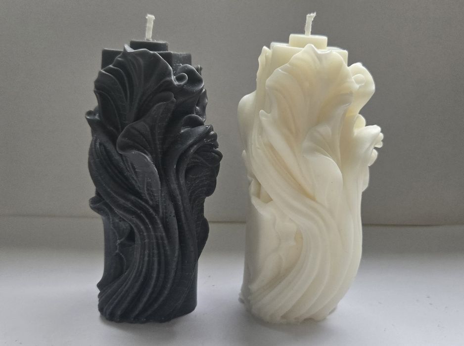 Свечи в чёрном белом стиле