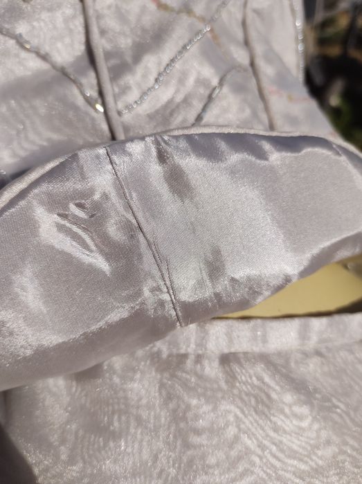 Rochie eleganta creatie unica model unicat XS S Gri Perlat