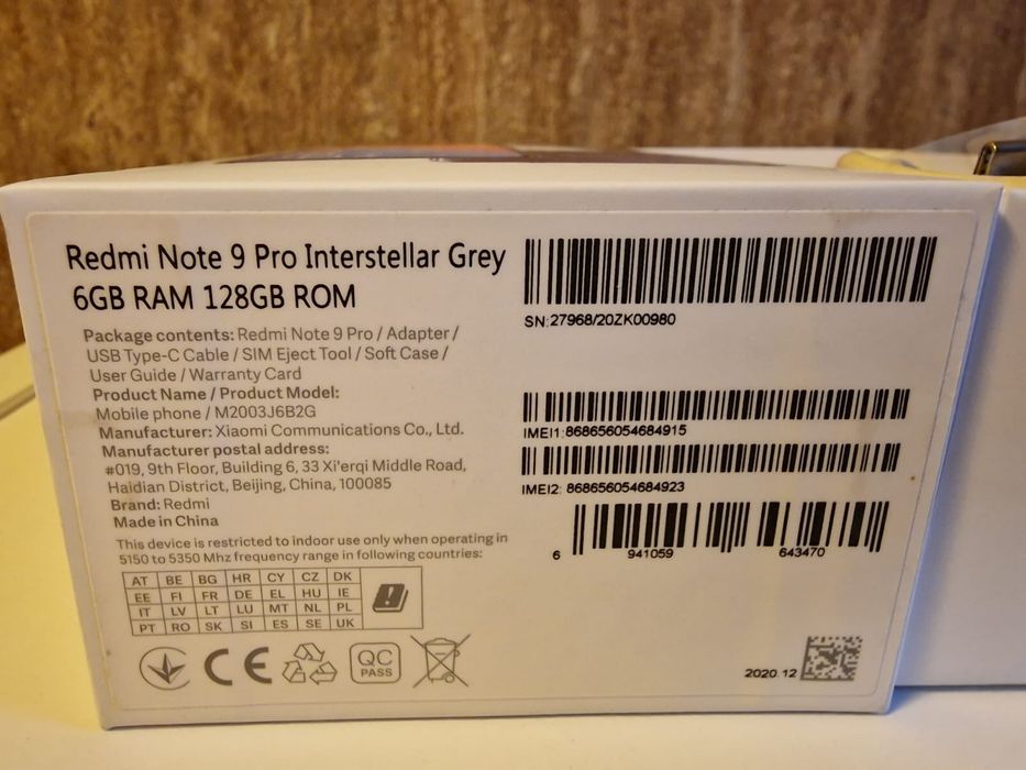 Telefon Redmi Note 9 Pro Interstelar Grey 128gb