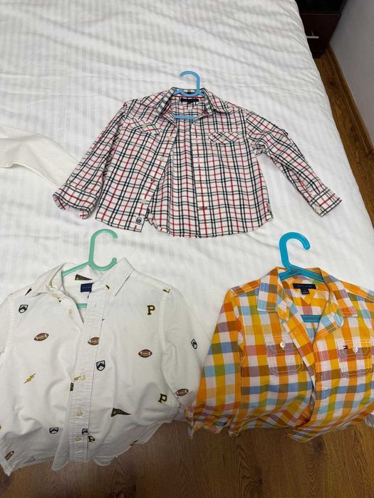 Lot 6 cămăși băieți – Ralph Lauren, Tommy Hilfiger, Zara 250 lei lotul