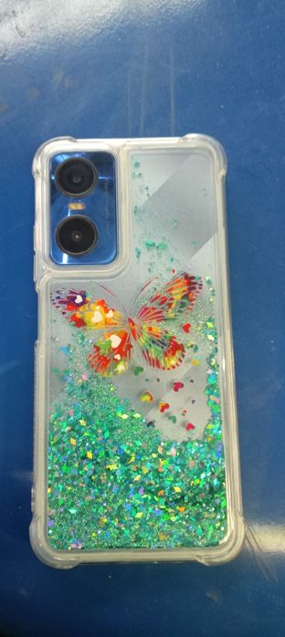 Телефон без дефектов защитное стекло + чехол модель техно поп про.