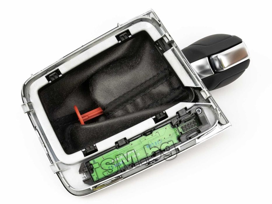 Кожена Топка Скоростен Лост с Маншон и Рамка Конзола с Електроника за VW GOLF 7 DSG Автоматик Голф VII TDI GTI GTD R-Line 4Motion Alltrack Hatchback