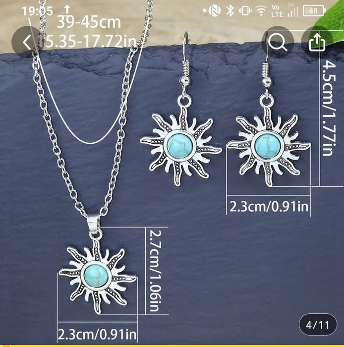 Обеци Колие Плюс Гривна Моден комплект бижута