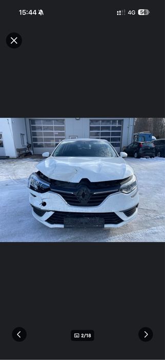 vand renault megane 4  avariat -lovit 07.2017 km putini motor cutie ok