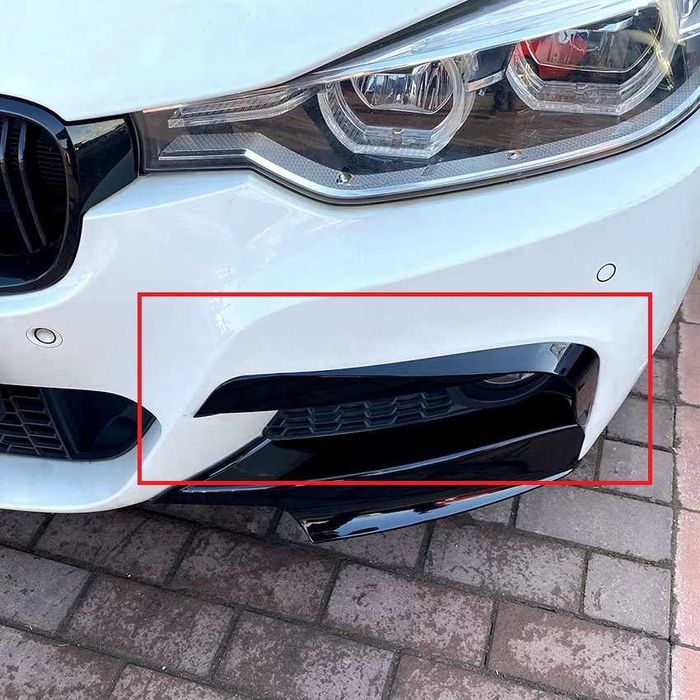 Extensii Prelungiri Bara Fata M BMW F30 F31, Lip Splitere Negru Lucios