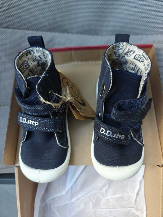 Pantofi sport copii bebe unisex, DD Step, textil, albastru, marimea 24