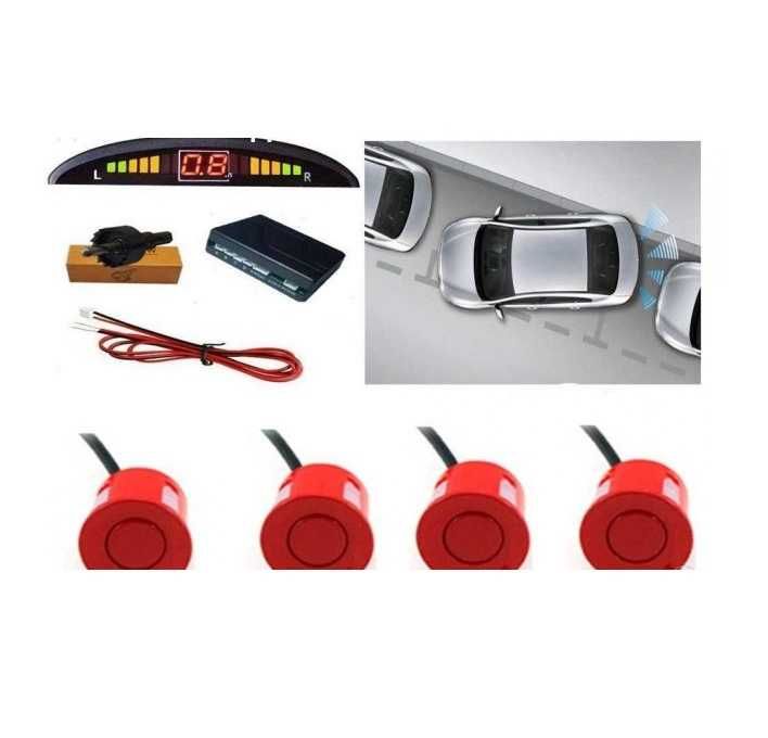 Парктроник Parking sensor, 4 червени сензора и дисплей, червен датчик ...