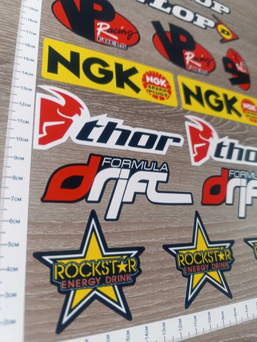 Стикери за мотор Dunlop VP NGK Thor Drift Rockstar Honda