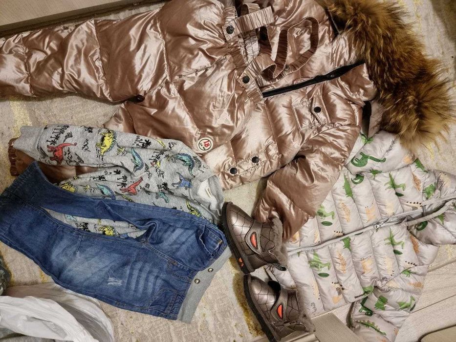 куртка на девочку  пуховик + демесезонная