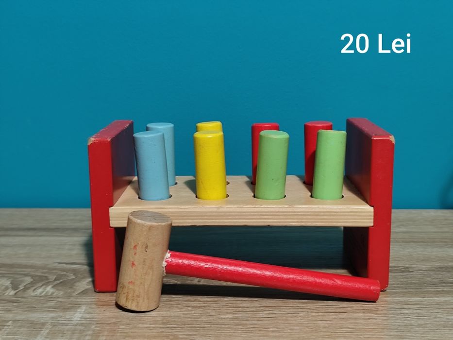 Jucarii lemn Montessori pt copii 0-3 ani