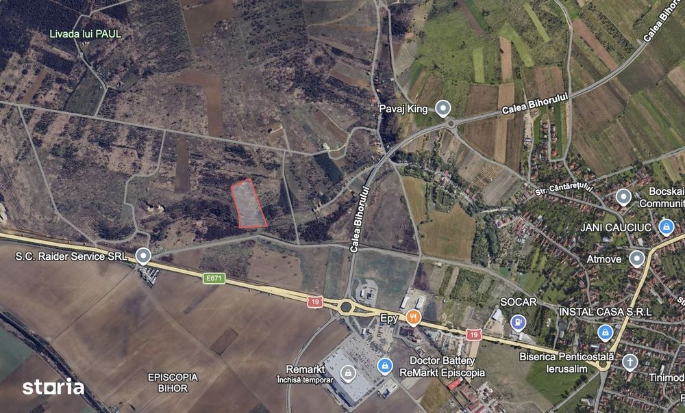 Teren 10233 mp extravilan Episcopia Oradea