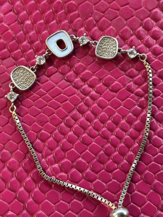 Авторска сребърна гривна в златно