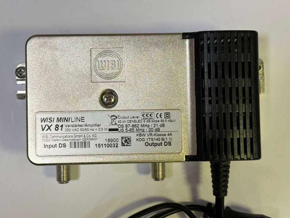 Amplificator TV cablu, antena,  WISI VX 81