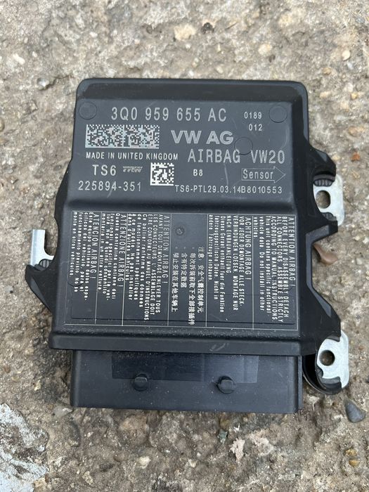 Calculator Airbag Skoda Octavia 3 ( 5E ) / Seat Leon 5F | 3Q0959655AC | Senzor SRS Modul Airbaguri Plansa Bord Pasager Centura Pretensioner Volan III