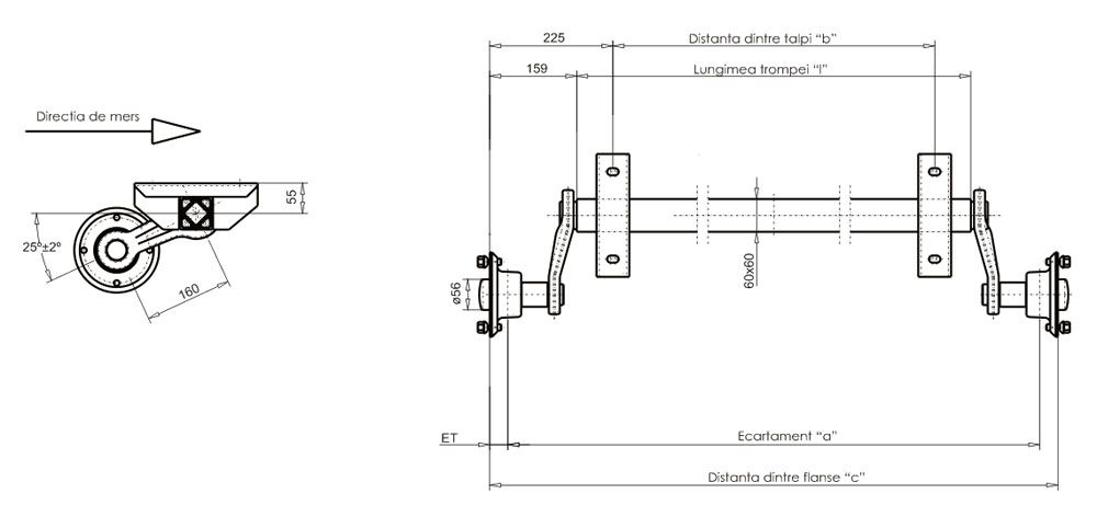 punte fara frana 750 kg vg 7 sl