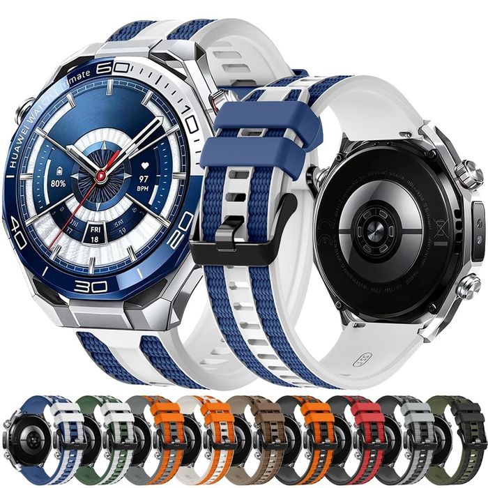 DOUBLE Силиконова каишка Huawei Watch GT6 Pro 5 GT5 Pro 4 GT4 GT3 GT2