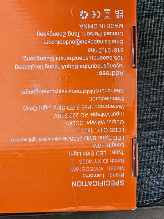 Bandă LED Neon Lamomo 15 m, 3000K Alb Cald, Dimabilă, Waterproof IP65