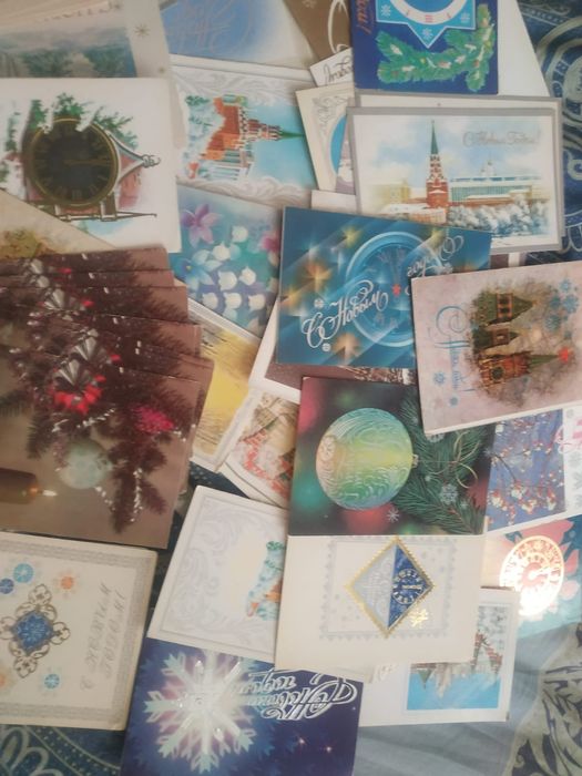 Новогодние открытки СССР. Чистые.