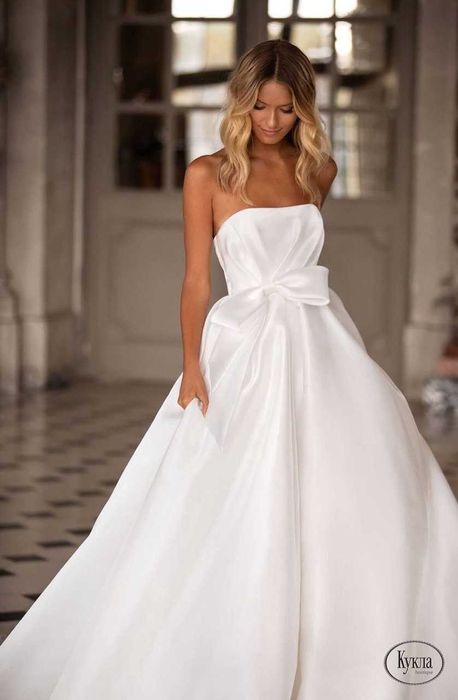 Свадебное атласное платье-трансформер