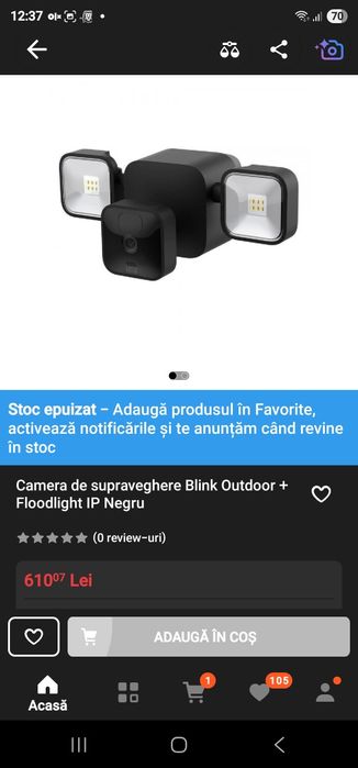 Camera supraveghere Blink cu proiectoare  senzor miscare