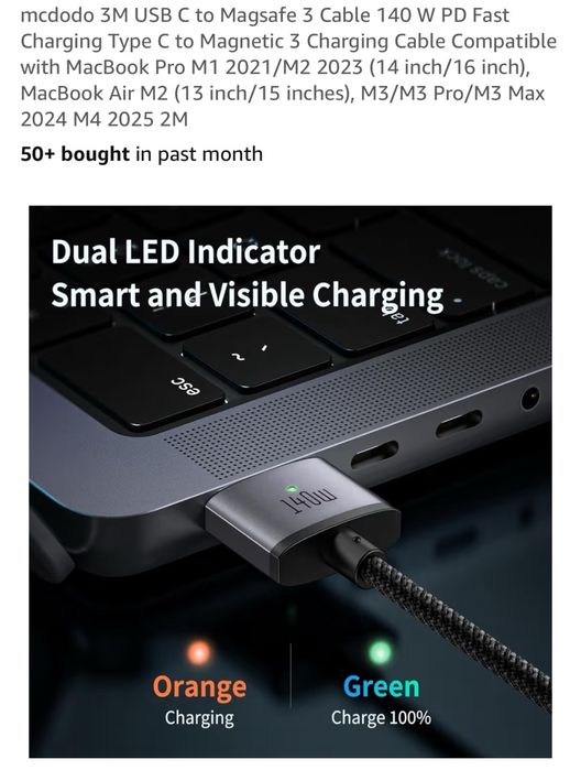 cablu incarcate magsafe 3 macbook