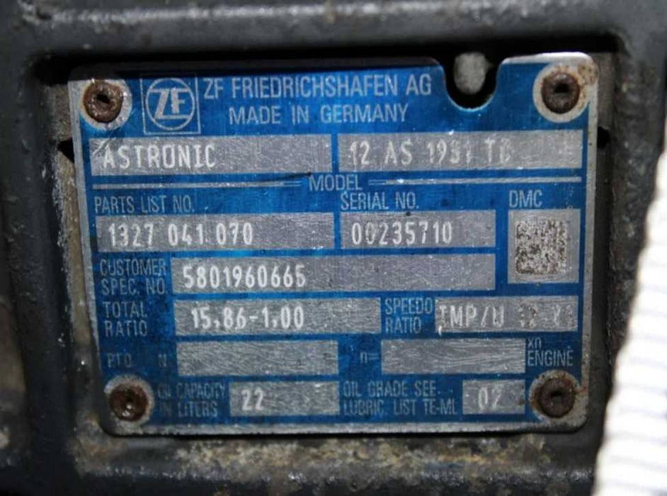 Cutie viteze ZF 12AS1931TD camion Iveco Stralis -Piese de schimb Iveco