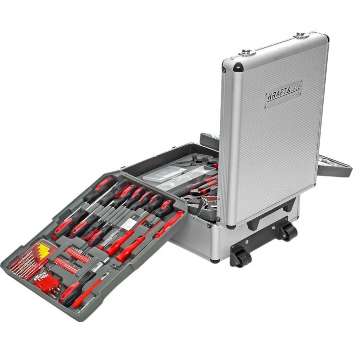 Trusa scule 188 piese chei, tubulare, clești, șurubelnițe și