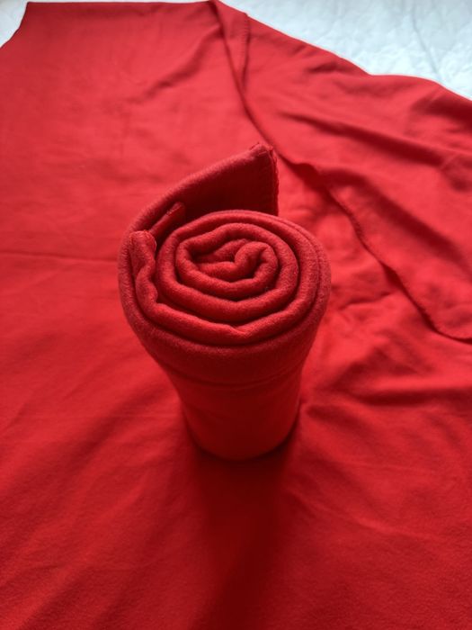 Флисовый плед красный