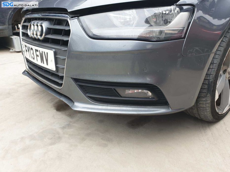 Bara Spoiler Fata Dezechipata cu Grila cu Emblema si Locas Senzori de Parcare cu Imperfectiune Audi A4 B8 B8.5 FL Facelift 2012 - 2015 Culoare LX7R [Q2431] [Q2432]