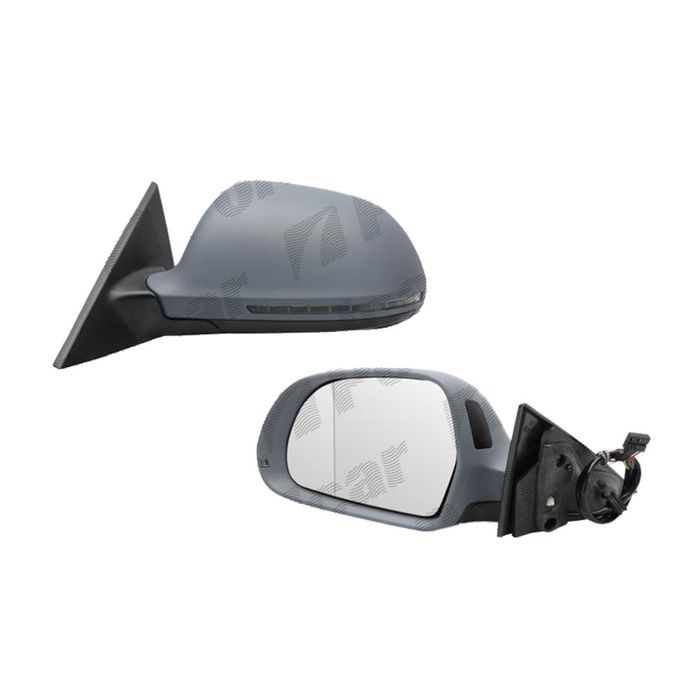 Oglinda exterioara Audi A5/S5 (B8) 03.2007-10.2011 cu 5 Usi, partea stanga/dreapta View Max Crom Asferica Carcasa cu primer, electrica pliabila, 12 pini, cu semnalizare si detectie unghi mort