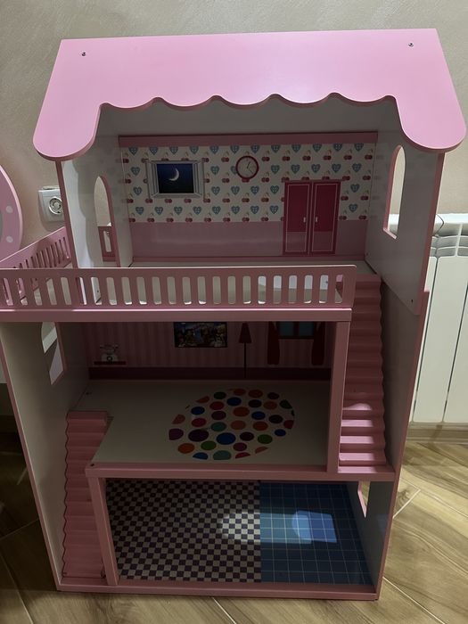 Дървена къща за кукли 105см