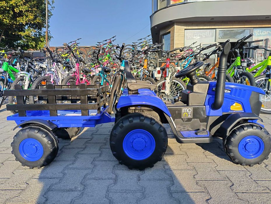 TEXAS акумулаторен трактор с ремарке RANCHER син