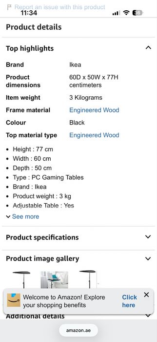 Svartasen IKEA масичка за лаптоп черна