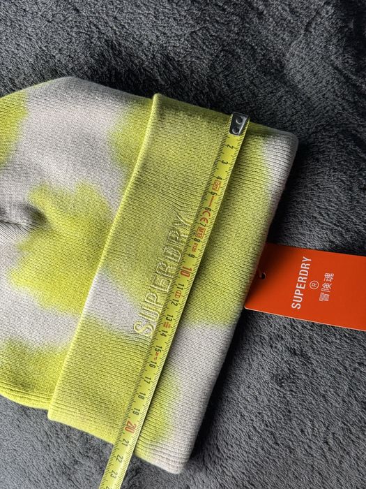 Superdry Vintage dyed beanie caciula unisex galben/mov/bej noua