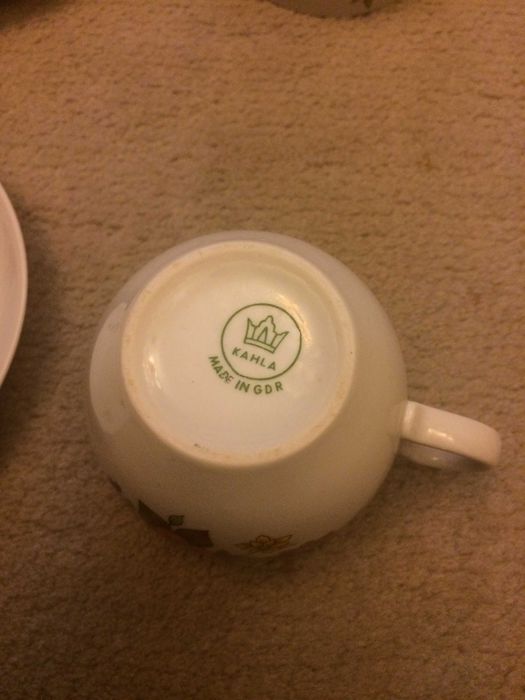 Serviciu cafea ceai german portelan KAHLA BAVARIA 15 piese bibelouri