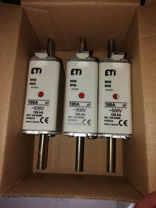 Високомощни предпазители ETI - 63, 80, 100 и 125А