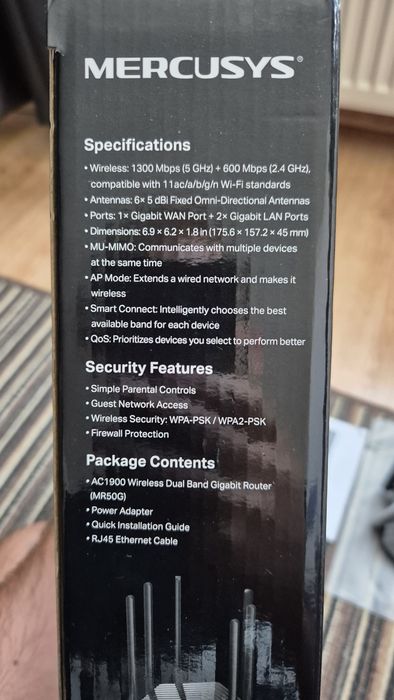 Router Mercusys MR50G AC1900 Dual Band