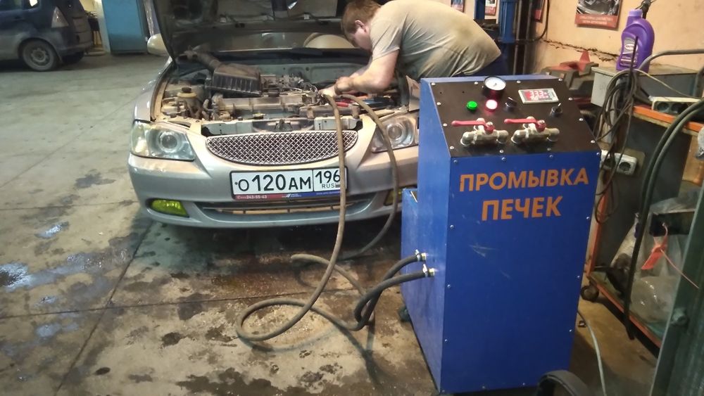 Промывка радиаторов печки