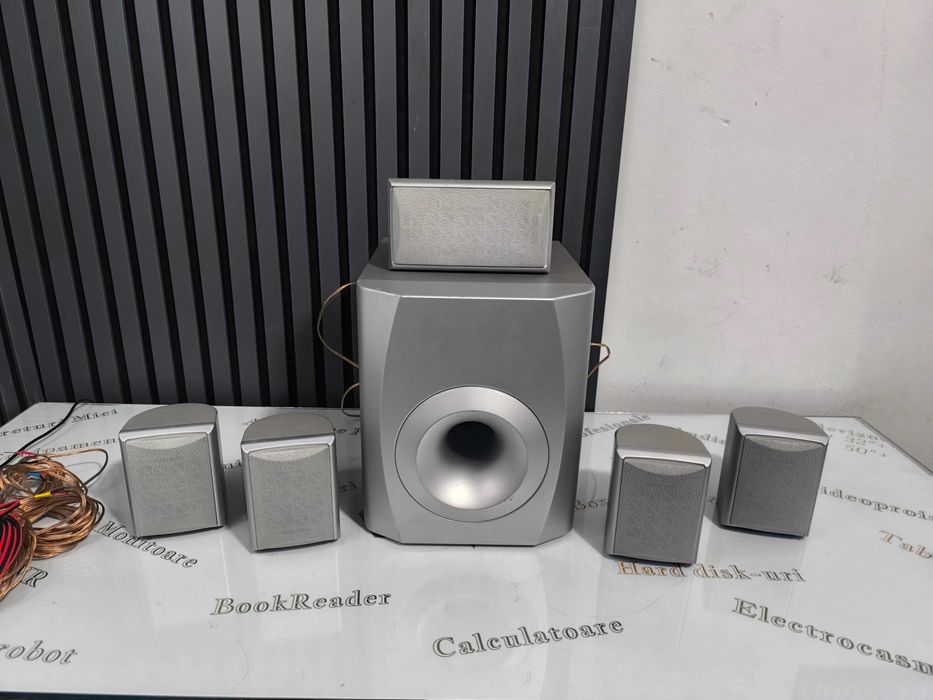 Sistem boxe 5.1 subwoofer centrala 4 sateliti 6Ω 8Ω cleme