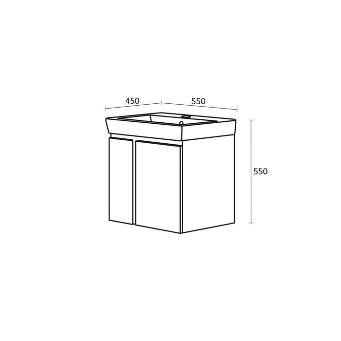PVC шкафче за баня с мивка