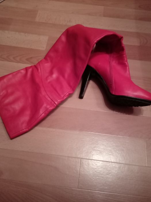 Сапоги демисезонные красные