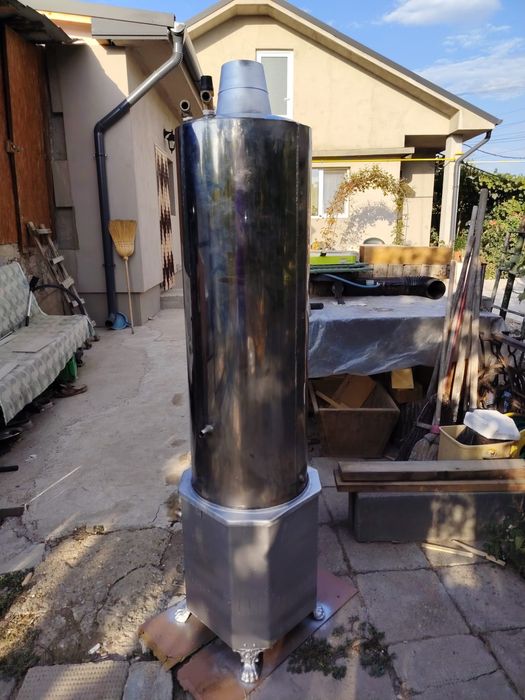 Boiler Baie pe Lemne cu Focar Capacitate 90L | Inox cu focar Recondiționat