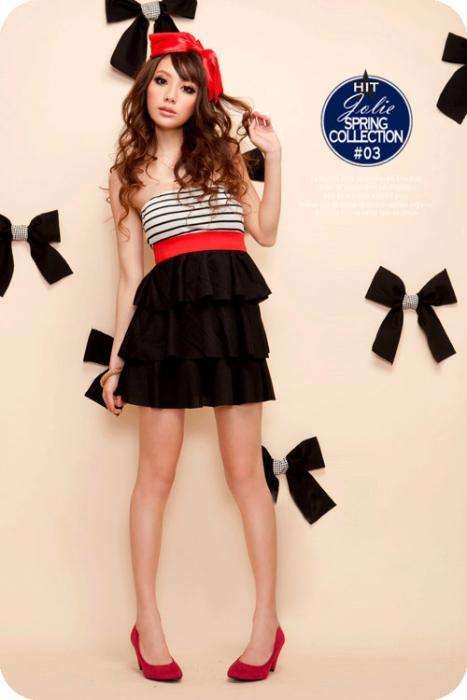 Rochie scurta / Rochita noua negr alb